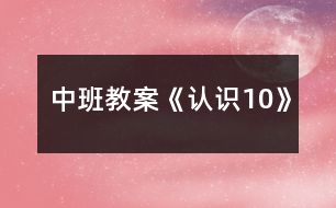 中班教案《認識10》