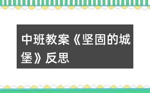 中班教案《堅固的城堡》反思