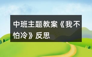 中班主題教案《我不怕冷》反思