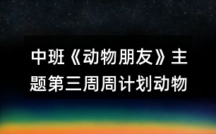 中班《動物朋友》主題第三周周計(jì)劃動物秘密多