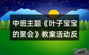 中班主題《葉子寶寶的聚會(huì)》教案活動(dòng)反思