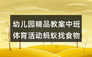 幼兒園精品教案中班體育活動(dòng)螞蟻找食物反思