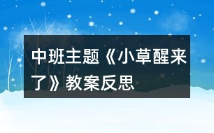 中班主題《小草醒來(lái)了》教案反思