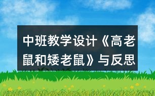 中班教學(xué)設(shè)計(jì)《高老鼠和矮老鼠》與反思