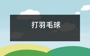 打羽毛球