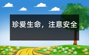 珍愛生命，注意安全