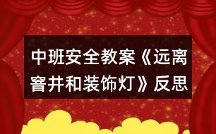 中班安全教案《遠離窨井和裝飾燈》反思