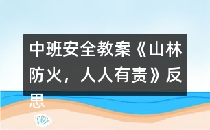 中班安全教案《山林防火，人人有責》反思