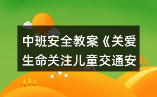 中班安全教案《關(guān)愛生命關(guān)注兒童交通安全》反思