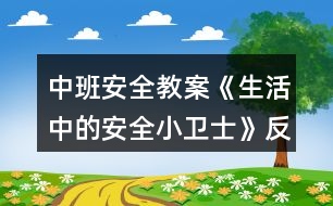 中班安全教案《生活中的安全小衛(wèi)士》反思