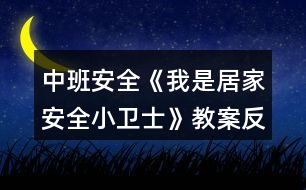 中班安全《我是居家安全小衛(wèi)士》教案反思