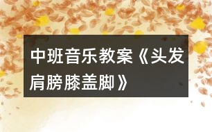 中班音樂教案《頭發(fā)、肩膀、膝蓋、腳》反思