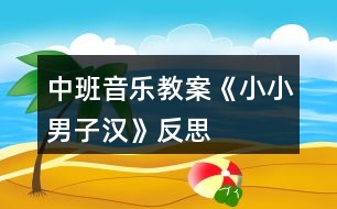 中班音樂教案《小小男子漢》反思