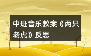 中班音樂教案《兩只老虎》反思