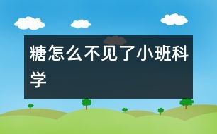 糖怎么不見了（小班科學）