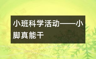 小班科學(xué)活動――小腳真能干