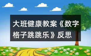 大班健康教案《數(shù)字格子跳跳樂》反思