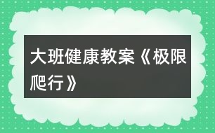 大班健康教案《極限爬行》