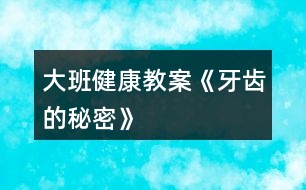 大班健康教案《牙齒的秘密》