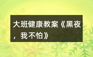 大班健康教案《黑夜，我不怕》