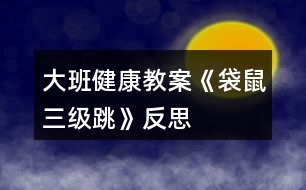 大班健康教案《袋鼠三級跳》反思