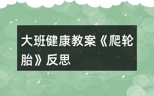 大班健康教案《爬輪胎》反思