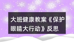 大班健康教案《保護(hù)眼睛大行動(dòng)》反思