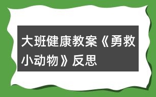 大班健康教案《勇救小動(dòng)物》反思