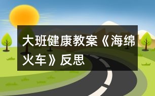 大班健康教案《海綿火車》反思