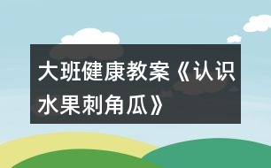 大班健康教案《認識水果刺角瓜》