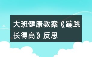 大班健康教案《蹦跳長(zhǎng)得高》反思