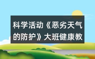 科學(xué)活動《惡劣天氣的防護》大班健康教案