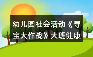 幼兒園社會活動《尋寶大作戰(zhàn)》大班健康教案反思