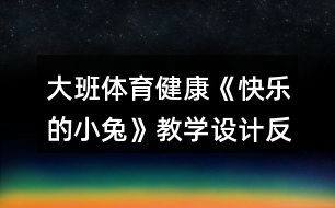 大班體育健康《快樂的小兔》教學(xué)設(shè)計(jì)反思