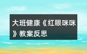 大班健康《紅眼咪咪》教案反思