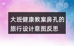 大班健康教案鼻孔的旅行設(shè)計意圖反思