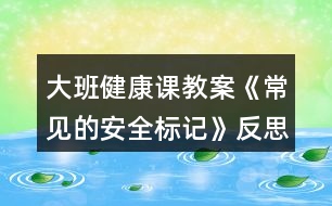 大班健康課教案《常見的安全標記》反思