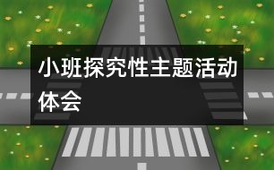 小班探究性主題活動體會