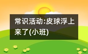 常識(shí)活動(dòng):皮球浮上來了(小班)