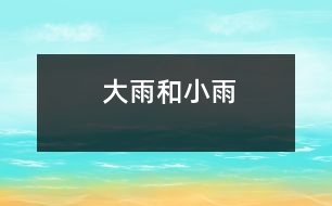 大雨和小雨