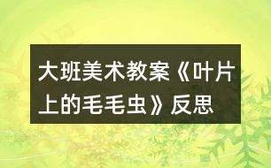 大班美術(shù)教案《葉片上的毛毛蟲(chóng)》反思