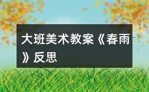 大班美術教案《春雨》反思