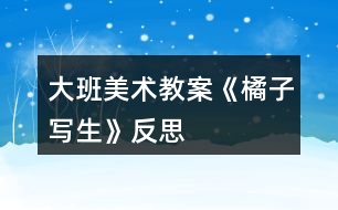 大班美術(shù)教案《橘子寫(xiě)生》反思