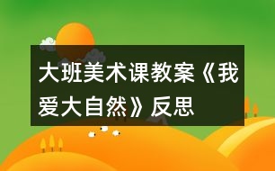 大班美術(shù)課教案《我愛大自然》反思