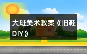 大班美術(shù)教案《舊鞋DIY》