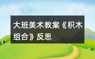 大班美術(shù)教案《積木組合》反思