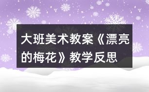 大班美術(shù)教案《漂亮的梅花》教學(xué)反思