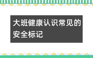 大班健康：認(rèn)識常見的安全標(biāo)記