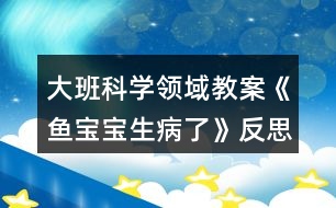 大班科學(xué)領(lǐng)域教案《魚寶寶生病了》反思