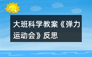 大班科學(xué)教案《彈力運(yùn)動(dòng)會(huì)》反思